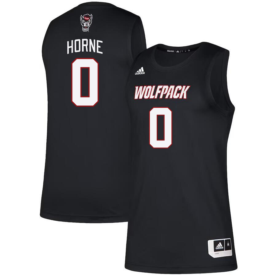 Men #0 DJ Horne NC State Wolfpack College Basketball Jerseys Stitched Sale-Black